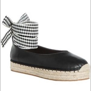 Lace Up Espadrille Black